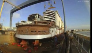 2 minutes de time lapse de la construction de l'Harmony of the Seas 