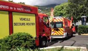 Les pompiers manifestent à Bastia