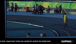 JO 2016 : En pleine nuit, Usain Bolt s'essaie au lancer de javelot, la vidéo étonnante ! (Vidéo)