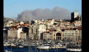 Marseille: un violent incendie ravage le massif des calanques