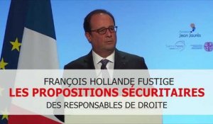 François Hollande fustige les propositions sécuritaires de droite