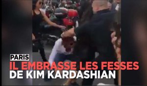 Paris : il "agresse" Kim Kardashian en lui embrassant les fesses