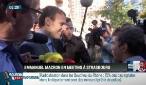 Emmanuel Macron serre la main d'une seul personne à Strasbourg - ZAPPING ACTU DU 05/10/2016