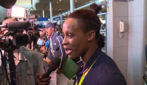 JO 2016 - Handball: interview de Allison Pineau lors de son arrivée à Paris