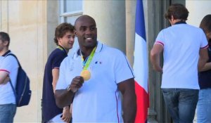 Les médaillés olympiques reçus par François Hollande