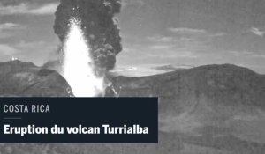 Time-lapse de l'éruption du volcan Turrialba au Costa Rica