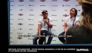 Michael Schumacher : Felipe Massa lui rend un bel hommage en annonçant sa retraite (vidéo)
