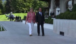 Rencontre Hollande-Merkel à Evian avant le sommet post-Brexit