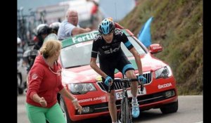 La Vuelta 2014 - Etape 17 - Christopher Froome à l'arrivée