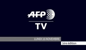 AFP - Le JT, 1ère édition du lundi 16 novembre.