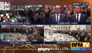 BFM, Midi-15h - La minute de silence en hommage aux victimes des attentats de Paris - Lundi 16 novembre 2015