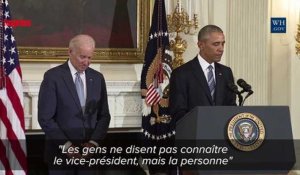 Le vibrant hommage de Barack Obama à son vice-président