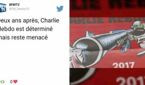 Deux ans après, Charlie Hebdo est déterminé mais reste menacé