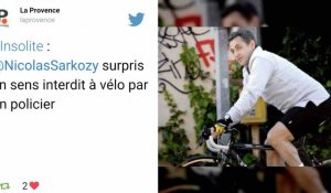 Sarkozy surpris à contresens à vélo par la police
