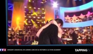 Grégory Lemarchal en larmes lors de sa victoire à la Star Academy (Vidéo)