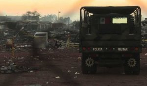 Mexique: les forces de l'ordre sur le site de l'explosion