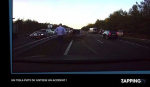 Pays-Bas : Une voiture Telsa prédit un accident et évite une violente collision ! (Vidéo)