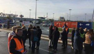 Les salariés de Carrefour en grève 