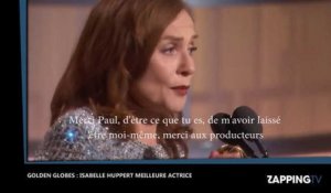 Golden Globes : Isabelle Huppert sacrée meilleure actrice pour Elle (Vidéo)
