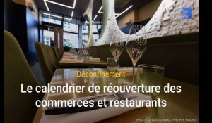 Le calendrier de réouverture des commerces, cafés et restaurants