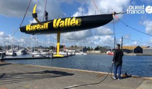 VIDÉO. Saint-Malo : mise à l'eau du nouveau Bureau Vallée III de Louis Burton