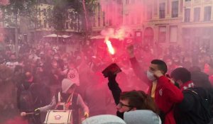 Lille : ambiance sur la Grand-Place avant le match du LOSC