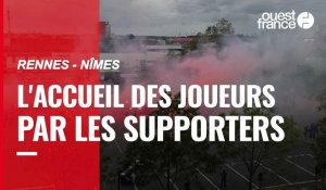 VIDEO : L'accueil chaleureux des supporters rennais avant le match Rennes-Nimes