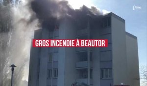 Gros incendie dans un appartement à Beautor