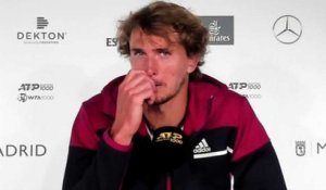 ATP - Madrid 2021 - Alexander Zverev : "Why not show your emotions? We are not Robots"
