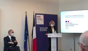 Barbara Pompili ministre de la Transition écologique est à Dunkerque pour évoquer le parc éolien - 10 mai 2021