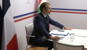 En visio, Macron préside la 3e conférence internationale d'aide au Liban