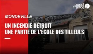 VIDÉO. L'école des Tilleuls partiellement détruite à Mondeville