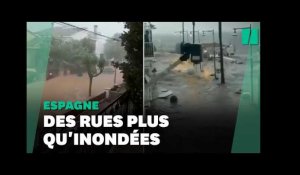 Espagne: Les images des pluies torrentielles en Catalogne