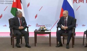 Le président russe Poutine rencontre le roi de Jordanie Abdallah II