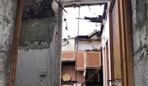 Bellegarde - Maison détruite par le feu à Arlod