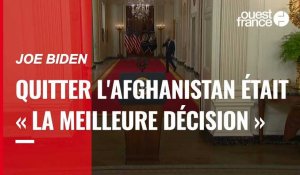 VIDÉO. États-Unis : quitter l'Afghanistan était « la meilleure décision » défend Joe Biden