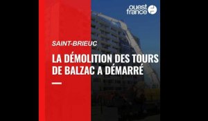 A Saint-Brieuc, la démolition des tours du quartier Balzac débute