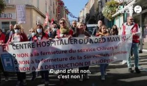 Manifestation en soutien à l'hôpital de Mayenne
