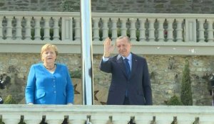 Angela Merkel rencontre le président turc Erdogan à Istanbul