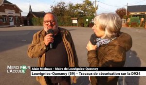 Merci pour l'accueil: Louvignies-Quesnoy, travaux sur la D934