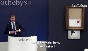 « La Fille au Ballon » autodétruite de Banksy vendue 20 millions d’euros