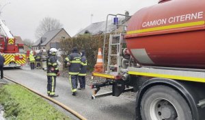 La Longueville: les pompiers mobilisés pour un feu de maison