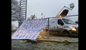 Sogétrel : 2e jour de grève à Neuville-Saint-Rémy