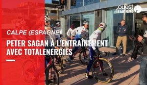 VIDÉO Cyclisme. Peter Sagan à l'entraînement avec TotalEnergies à Calpé