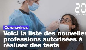 Covid-19: Seize nouvelles professions peuvent réaliser des tests de dépistage