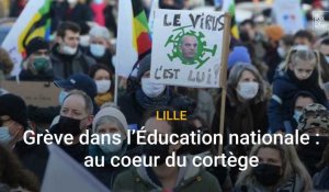 Grève à l'école : environ 2 000 manifestants à Lille