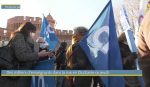 Manifestation des enseignants en Occitanie