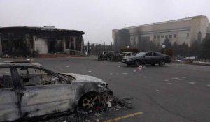 Kazakhstan : voitures et bâtiments administratifs incendiés dans le centre d'Almaty