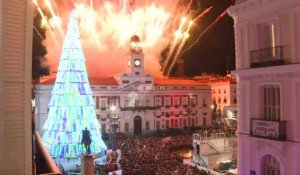 Madrid fête le nouvel An avec des feux d'artifice