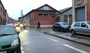 Les enseignants cyclistes du Roubaix Paris faisaient étape à Amiens ce mercredi 19 janvier